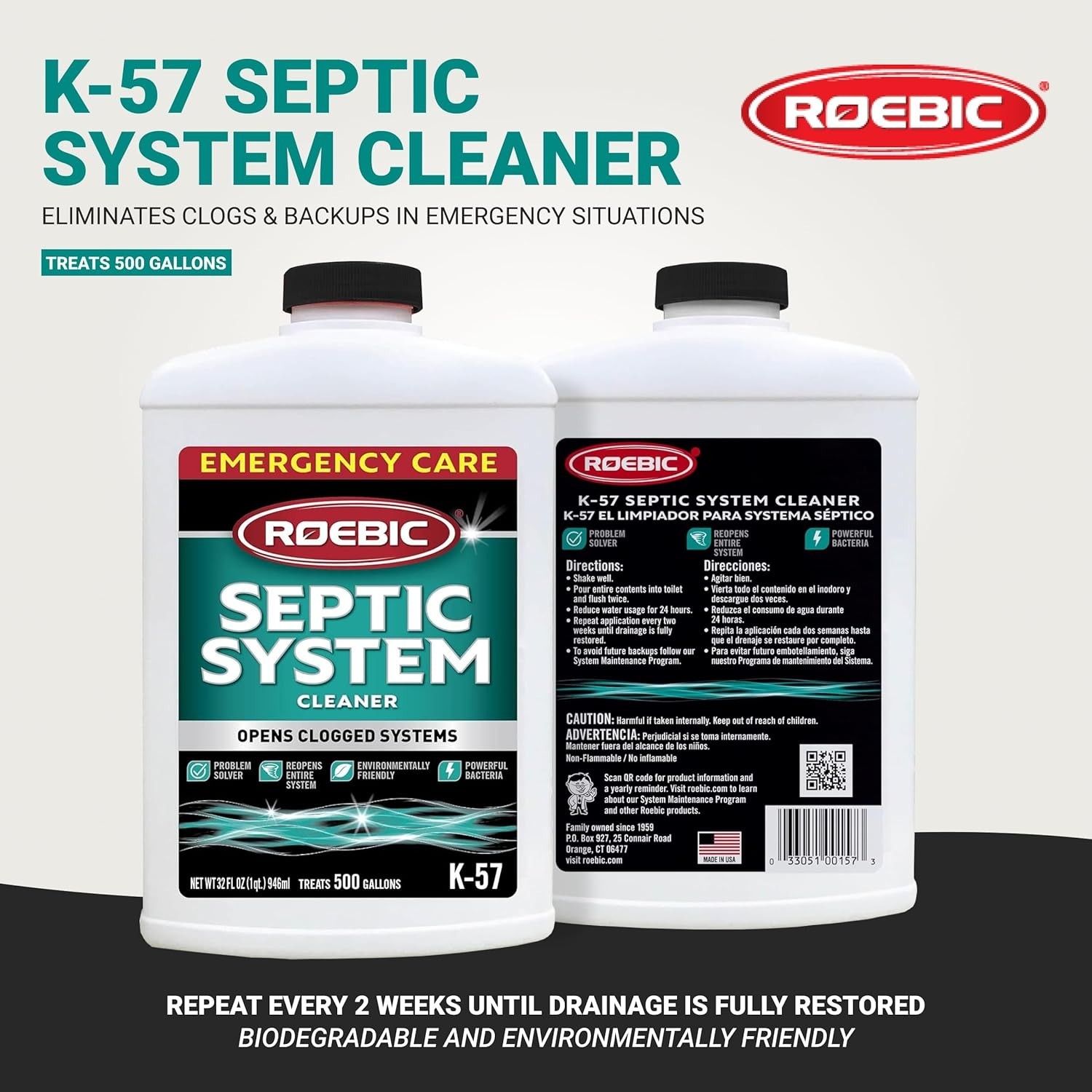 32 Fl Oz Effective Septic Treatment – Biodegradable, Clog Prevention & Easy Use