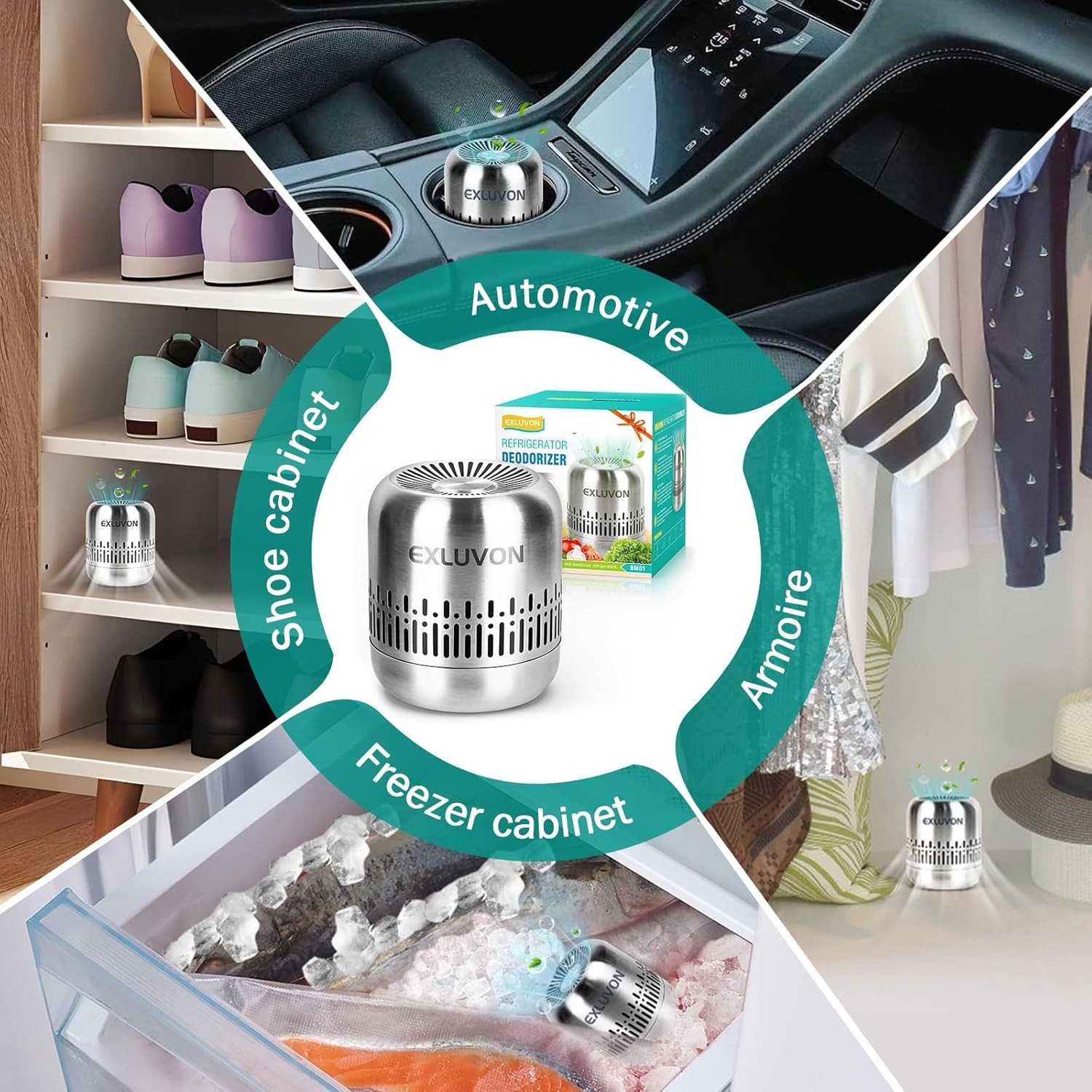 Refrigerator Deodorizer,Lasts for 10 Years Fridge Deodorizer Kitchen Gadgets Air