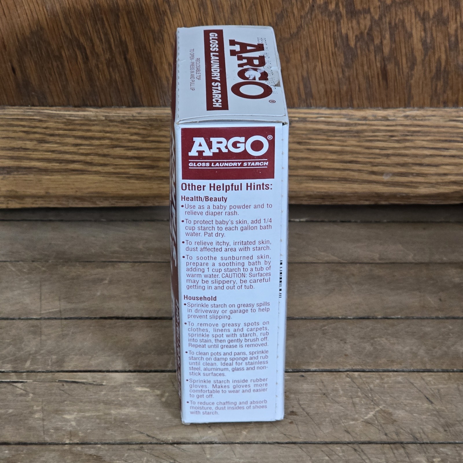 ARGO Gloss Laundry Starch Red Removes Greasy Spots 16oz Exp. 02/2022