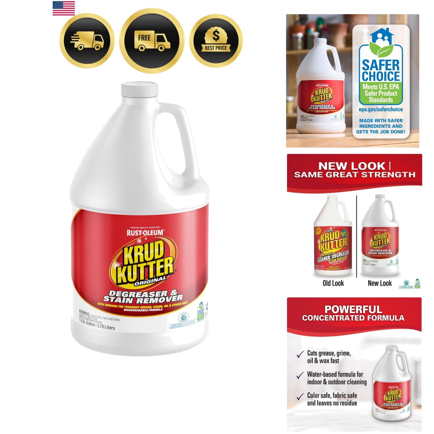 Concentrated Cleaner Degreaser, 1 Gallon | Heavy Duty Multi Surface Cleaner f…