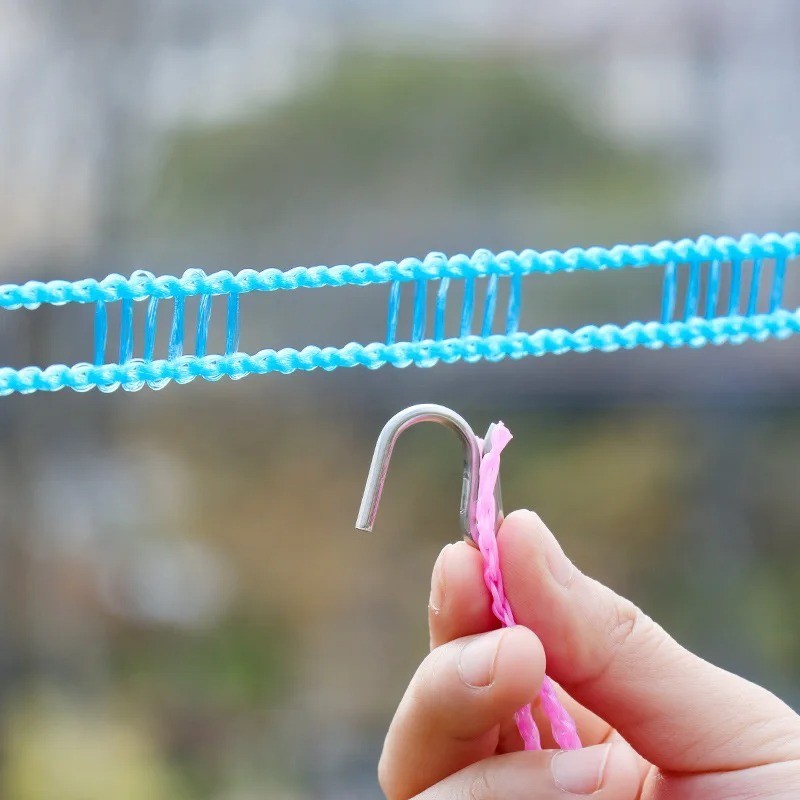 1 pcs Portable Windproof Clothesline Clothes Drying Rope for Camping Travel