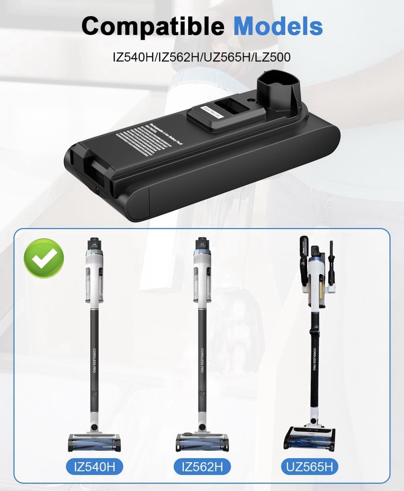 Compatible with XBATR620SL Shark Battery 75.6Wh IZ540H IZ562H UZ565H LZ500