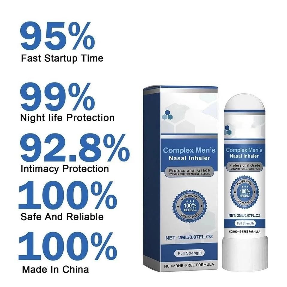 Uncle Stiffy Nasal Inhaler, Complex Mens Nasal Inhaler, Prostate Restore Energy-