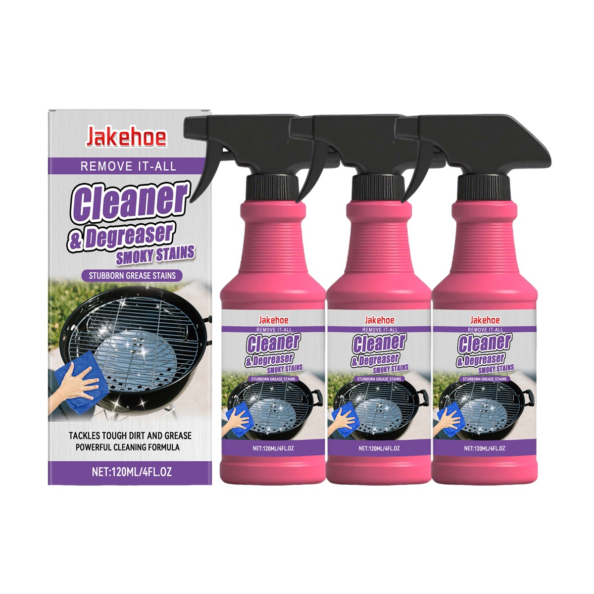 Heavy Duty Grill Degreaser Spray, Fast-Acting BBQ Cleaner for Outdoor Grills