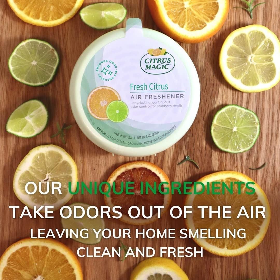 Citrus Magic Odor Absorbing Solid Air Freshener, Fresh Citrus, 8-Ounce