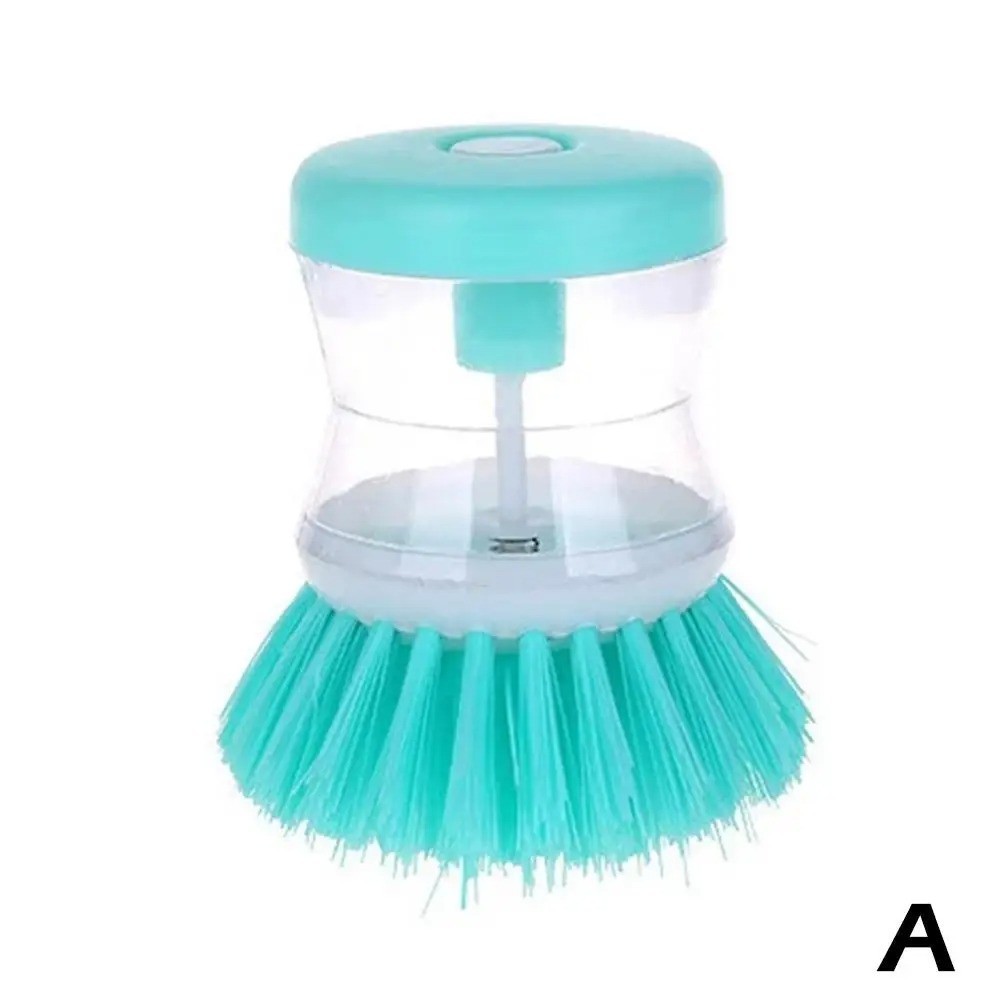 1Pc Soap Liquid Dispensing Pot Brushes Kitchen Dish Pan Sink Clean Washing
