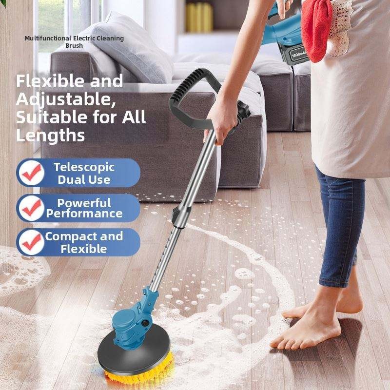 Electric Spin Scrubber, Cordless Cleaning Scrubber for Home, 3 Replaceable Heads