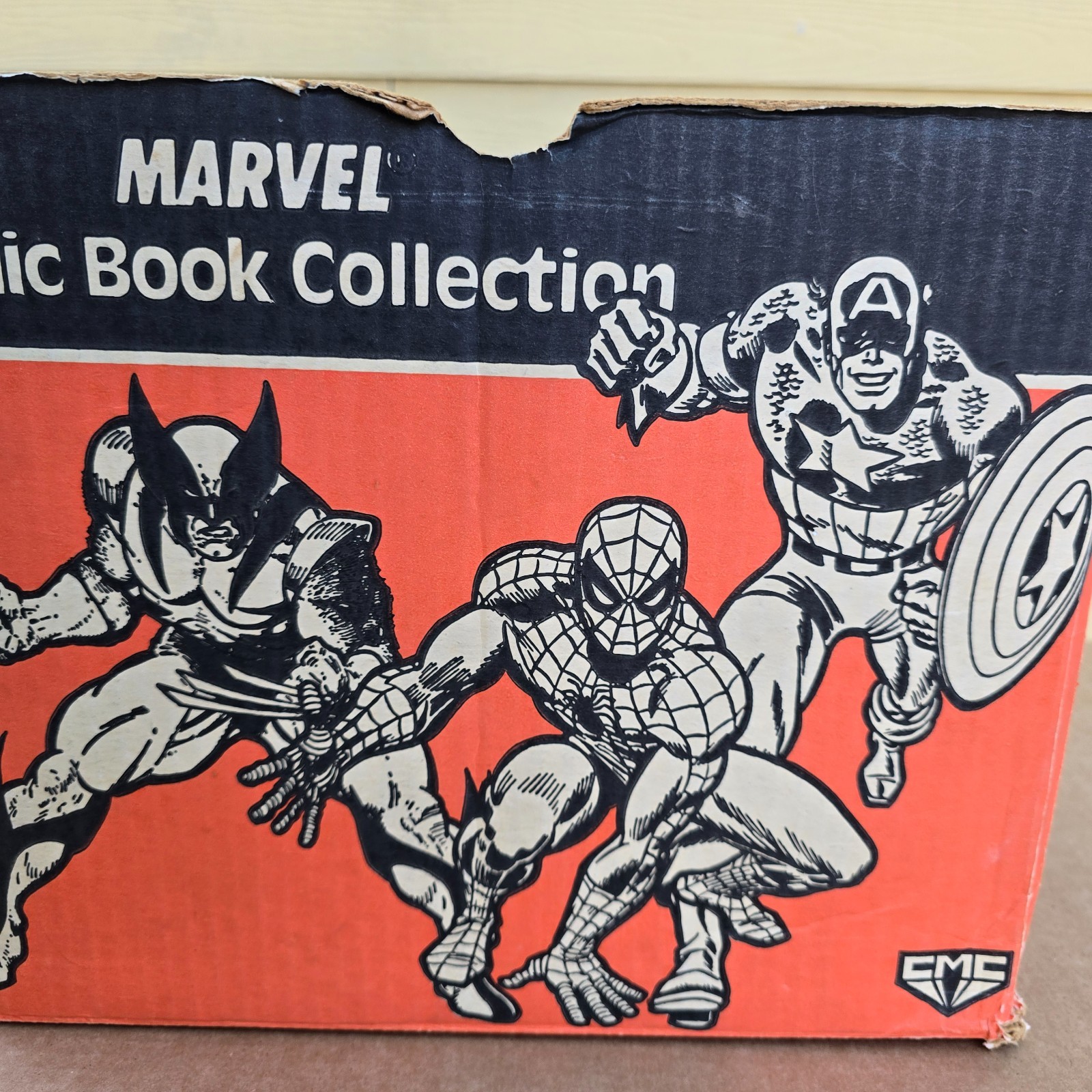 Vintage Marvel Comic Book Collection Storage Box 1989 CMC Wolverine Spiderman