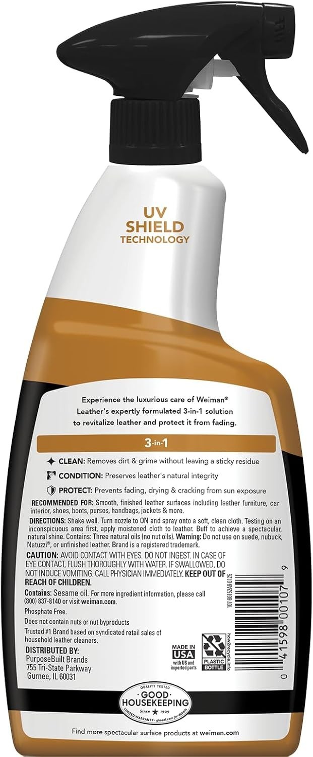 Leather Cleaner & Conditioner – 6 Pack, 22 FL Oz – UV Protection Formula