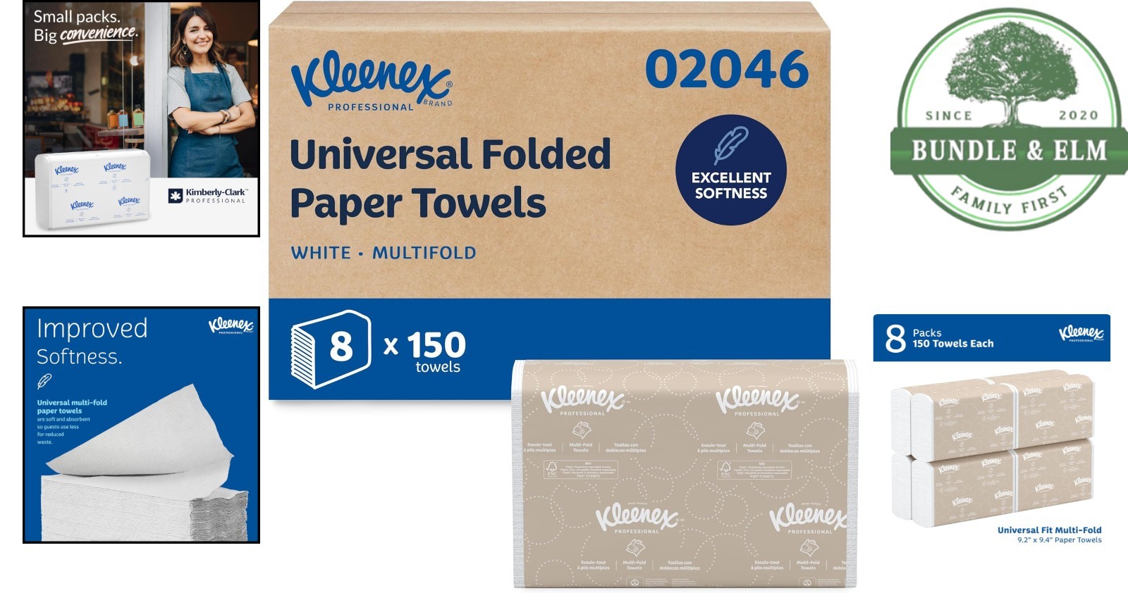Professional Grade Multifold Paper Towels, 1200 Sheets, Fits Standard Dispensers