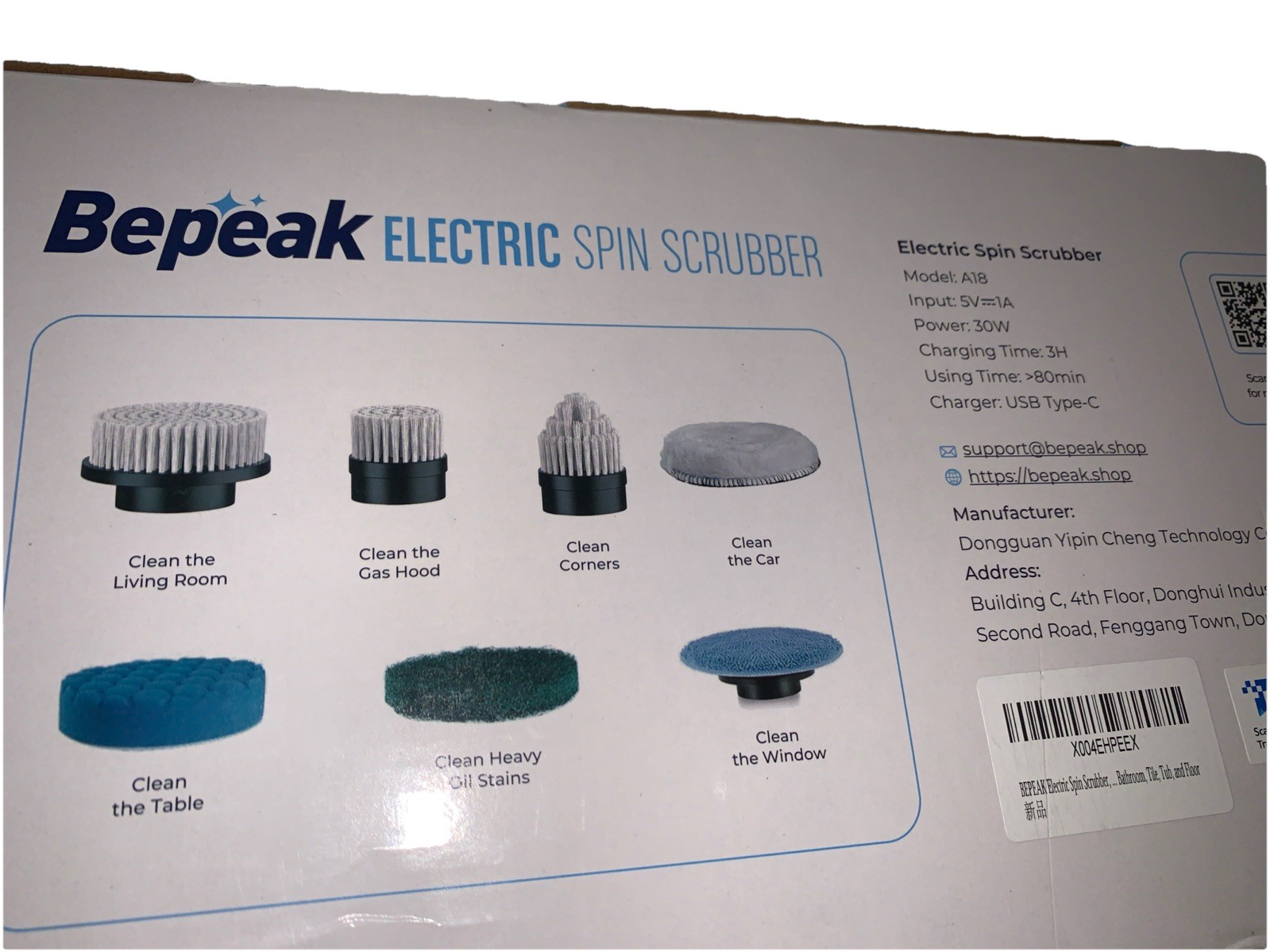 Cordless Electric Spin Scrubber with 7 Replaceable Attachments , Tub Tile Floor