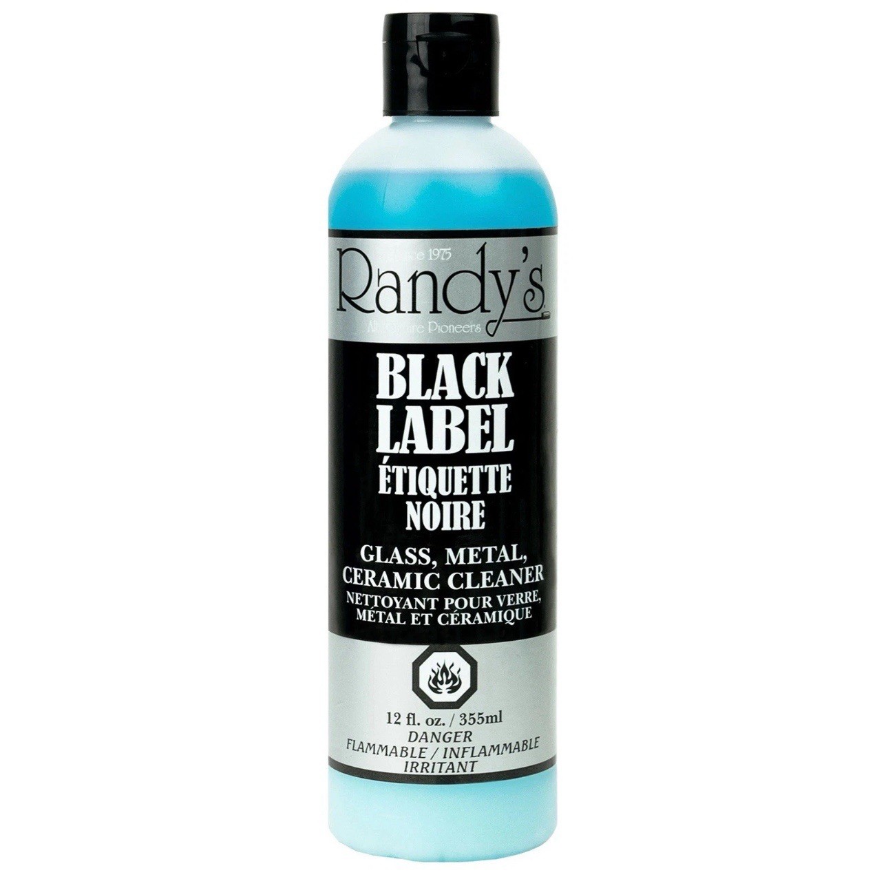 Randy’s Black Label Cleaner Glass Metal Ceramic 12oz Bottle|Pack Of Sixteen (16)