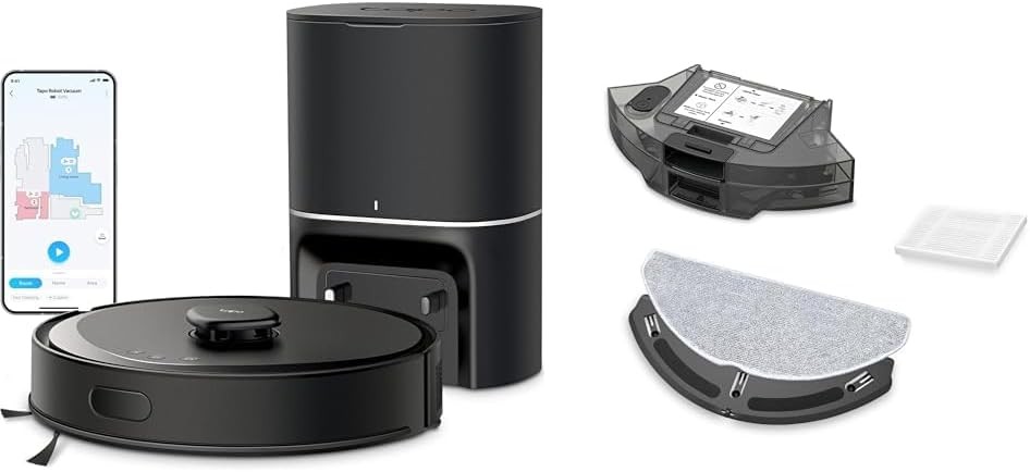 6000Pa Robot Vacuum Mop 3.5L Self Empty Station LiDAR 180min APP Remote Control