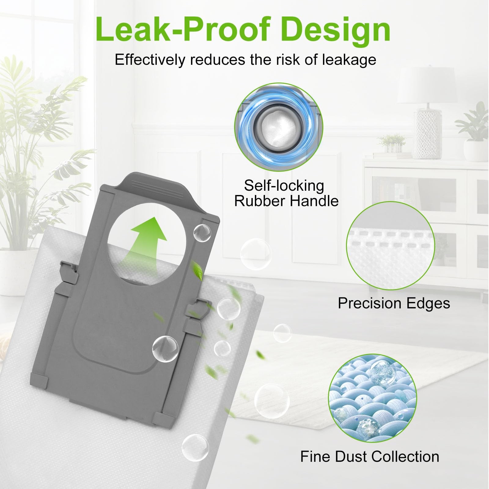 20 Pack Dust Bags Replacement for Roborock QRevo, 3 L Large Capacity