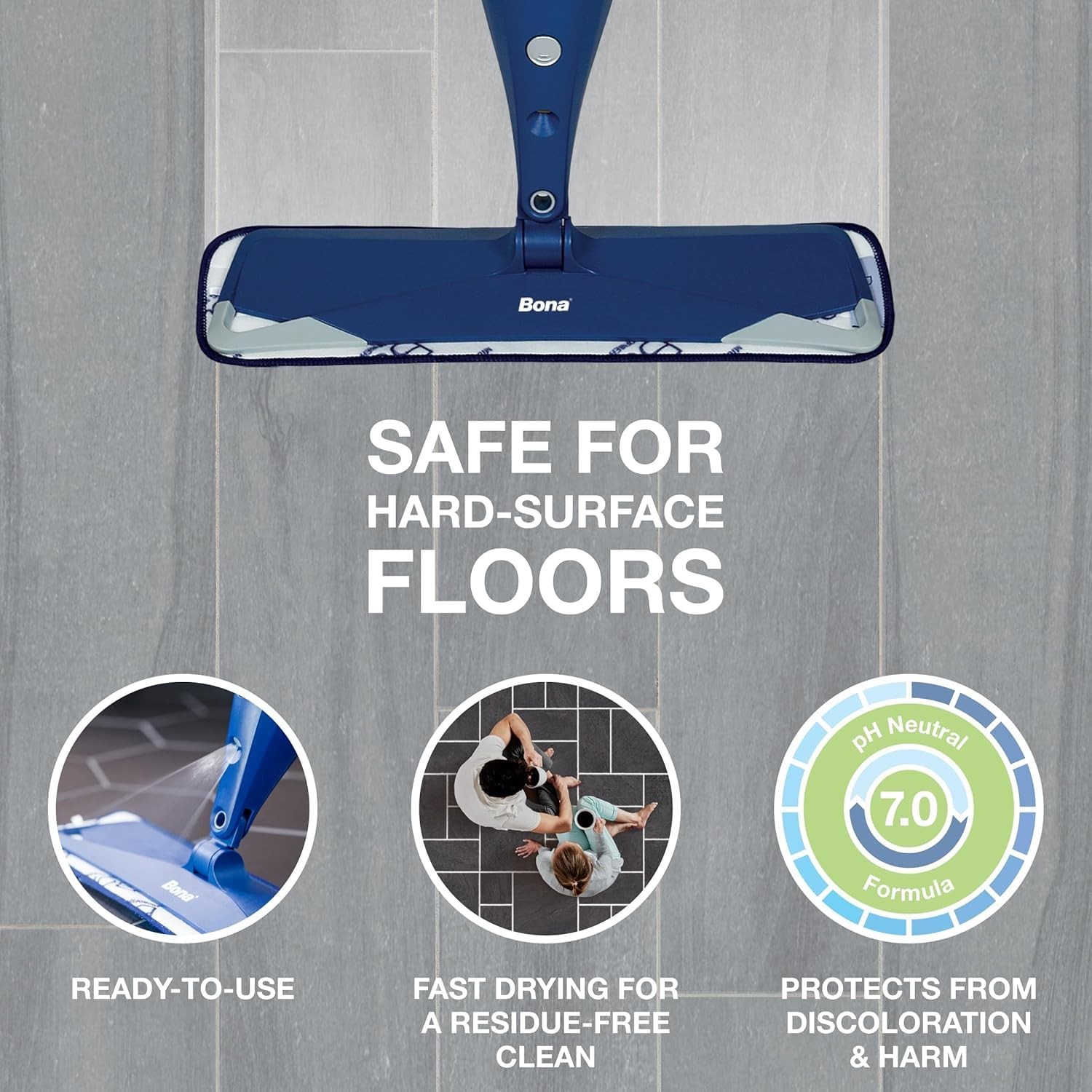 Bona Hard Surface Floor Cleaner Cartridge 34 Oz Multi Surface Safe Eco Friendly