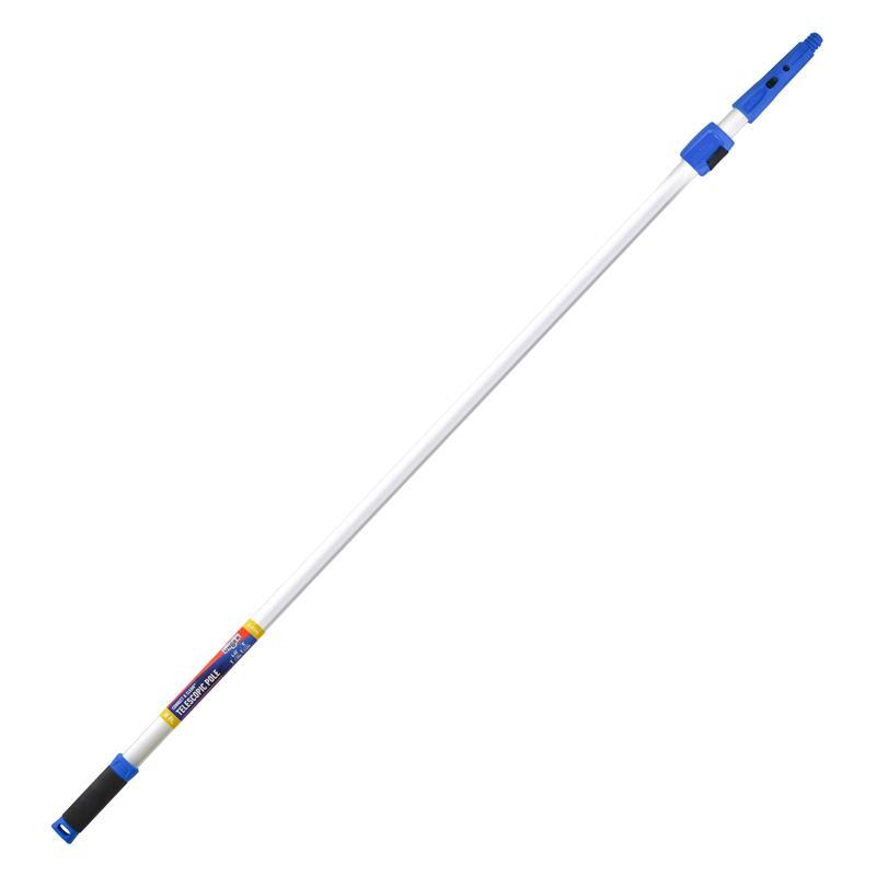 Unger 962720 Silver/Blue Aluminum Extension Pole 4 to 8 ft. L with Plastic Tip