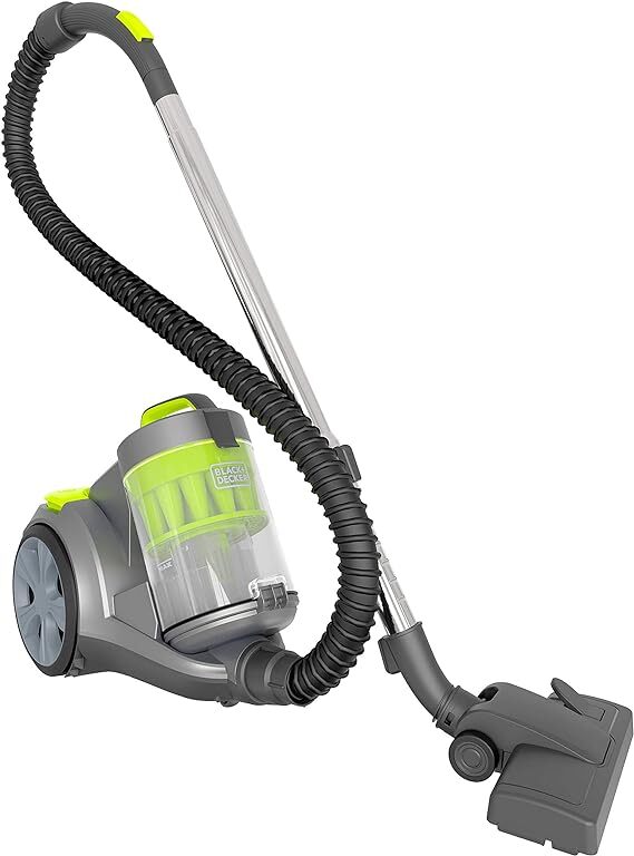 BLACK+DECKER Bagless Canister Multi-Cyclonic Vacuum BDXCAV217G – Gray/Green