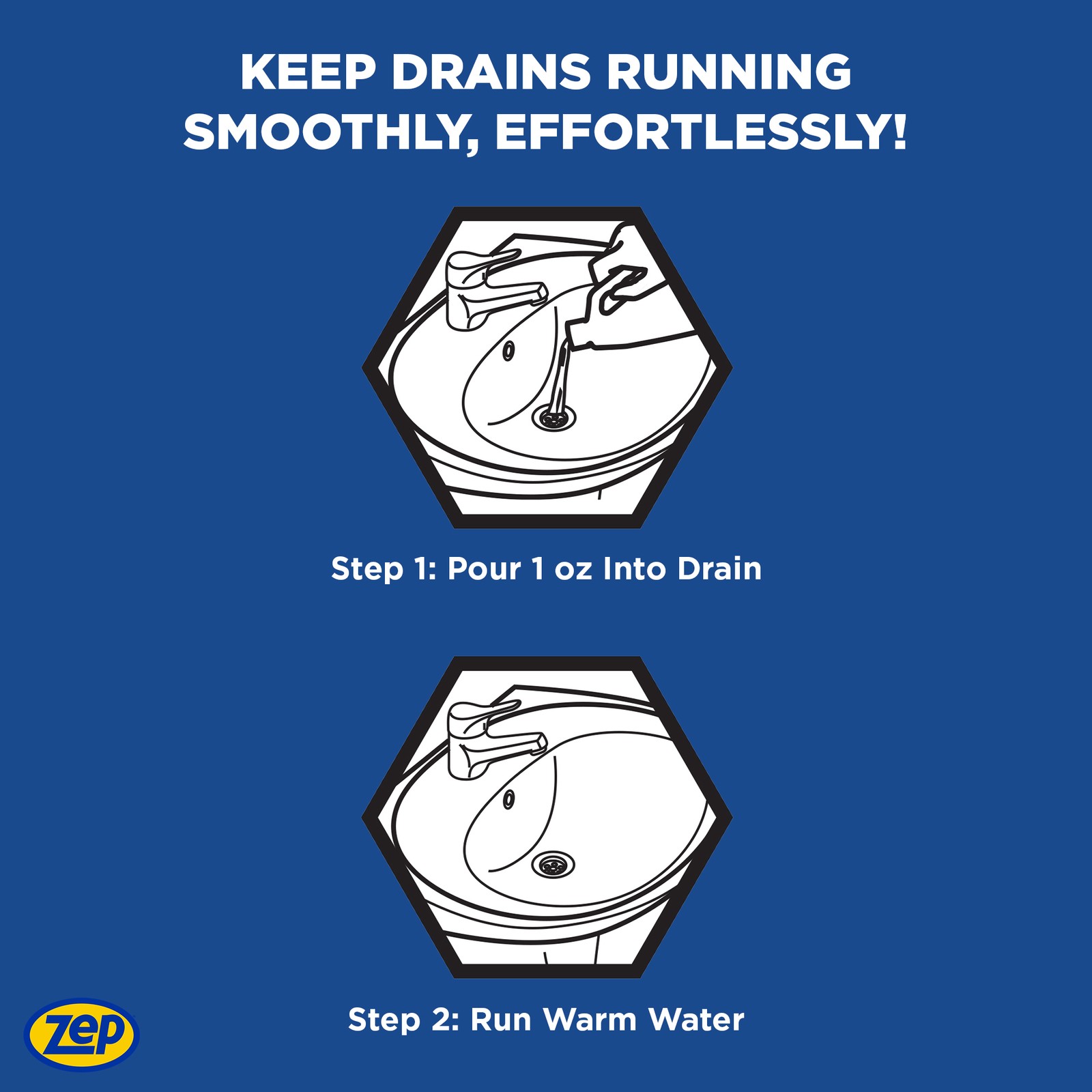 Zep Drain Defense Pipe Build-Up Remover – 64 oz (Case of 4) ZLDC64 –