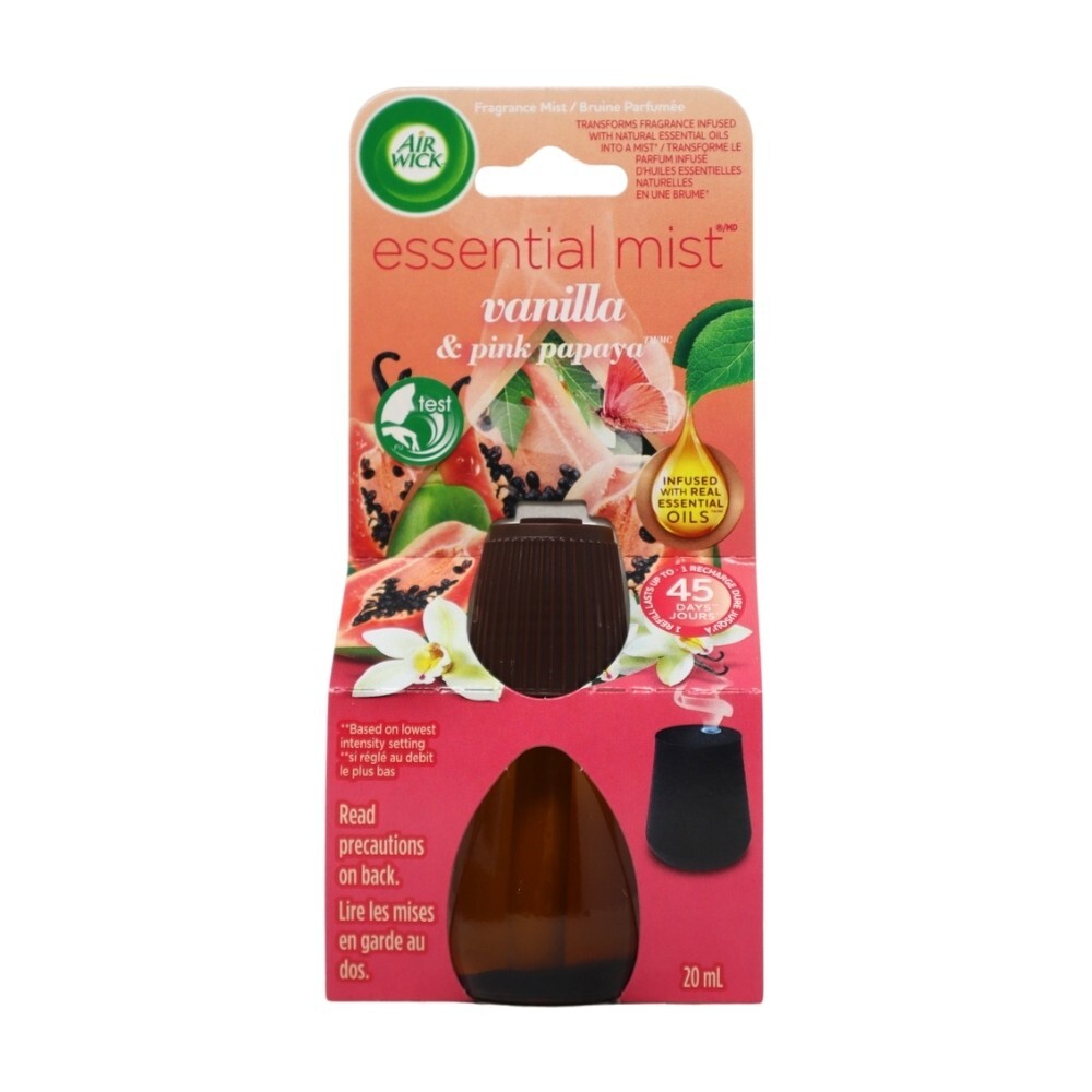 Box of 6x Air Wick Essential Mist Refill, Vanilla & Pink Papaya, 0.67 Oz