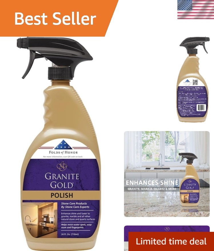 Natural Stone Cleaner Spray – 24 Oz Polish for Marble & Travertine Surfaces