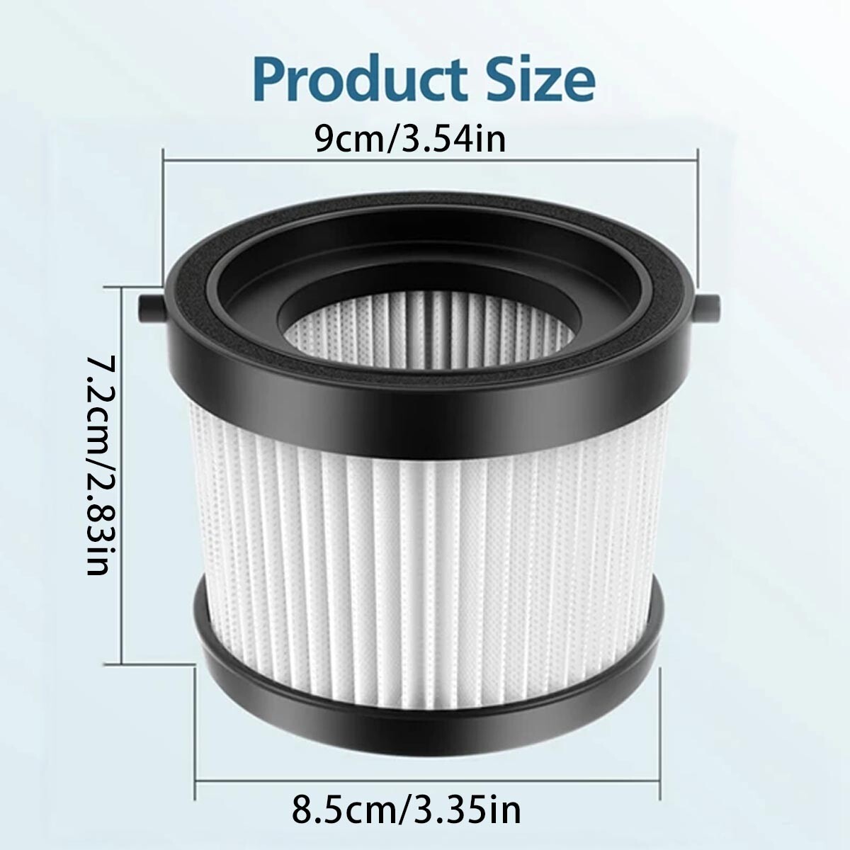 2 Pack DCV5011H HEPA Filter For DEWALT DCV501HB Cordless Handheld Vacuum