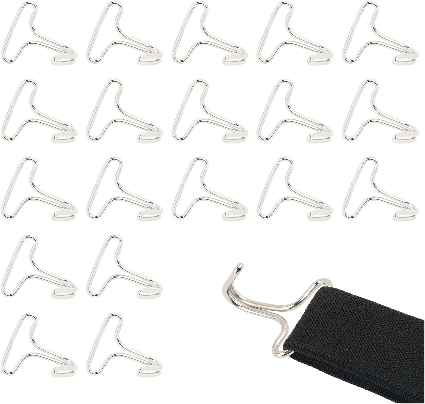 20PCS Car Seat Cover Metal Hooks,Practical Car Hooks Fasteners for Fixing Cars H