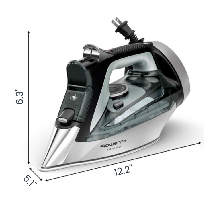 Rowenta Focus Excellence Steam Iron 1750W LED Display Auto Shutoff Retractable