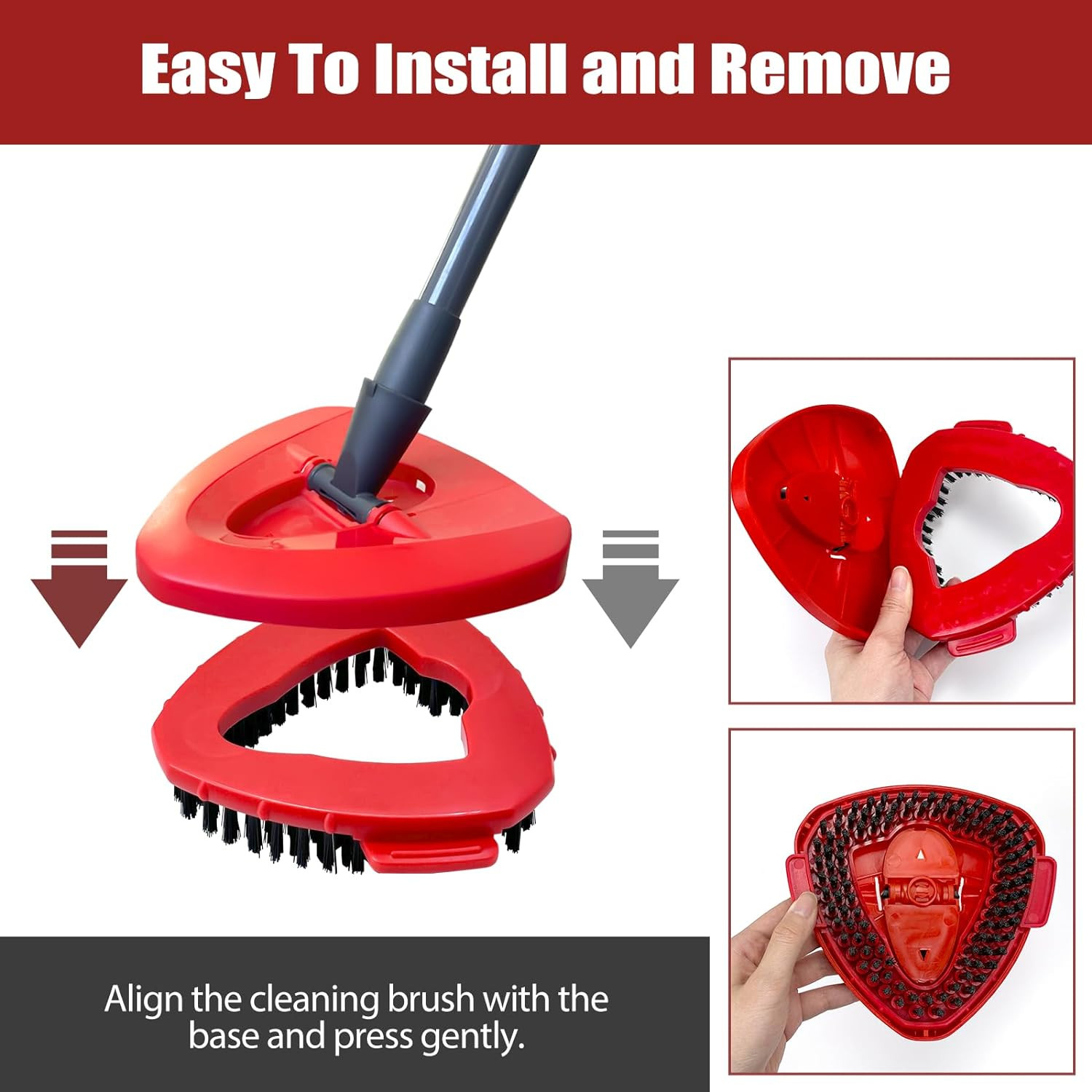 Scrub Brush, 2 Pack Spin Mop Scrub Brush Head Compatible for O Cedar Easywring