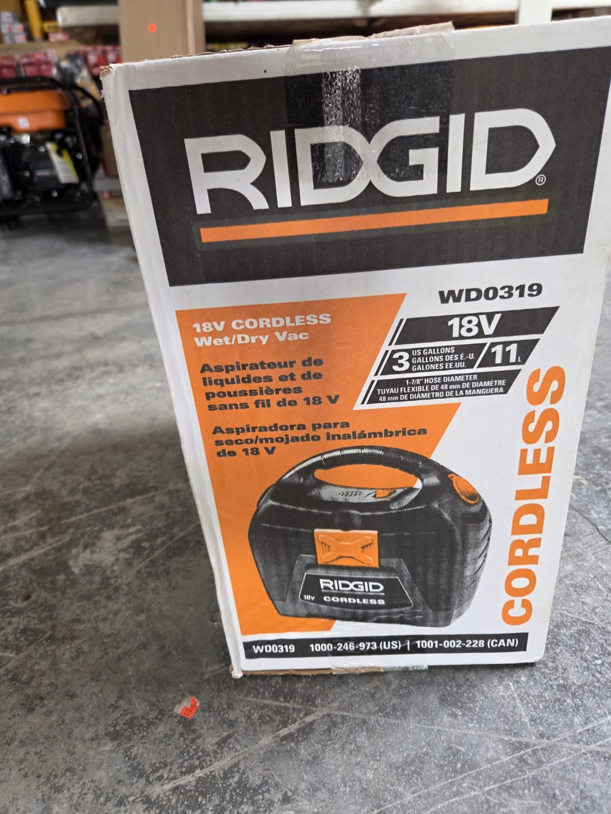 Rigid Wet Dry Vacuum Shop Vacuum Cleaner Hose Portable, Lightweight, 3Gal
