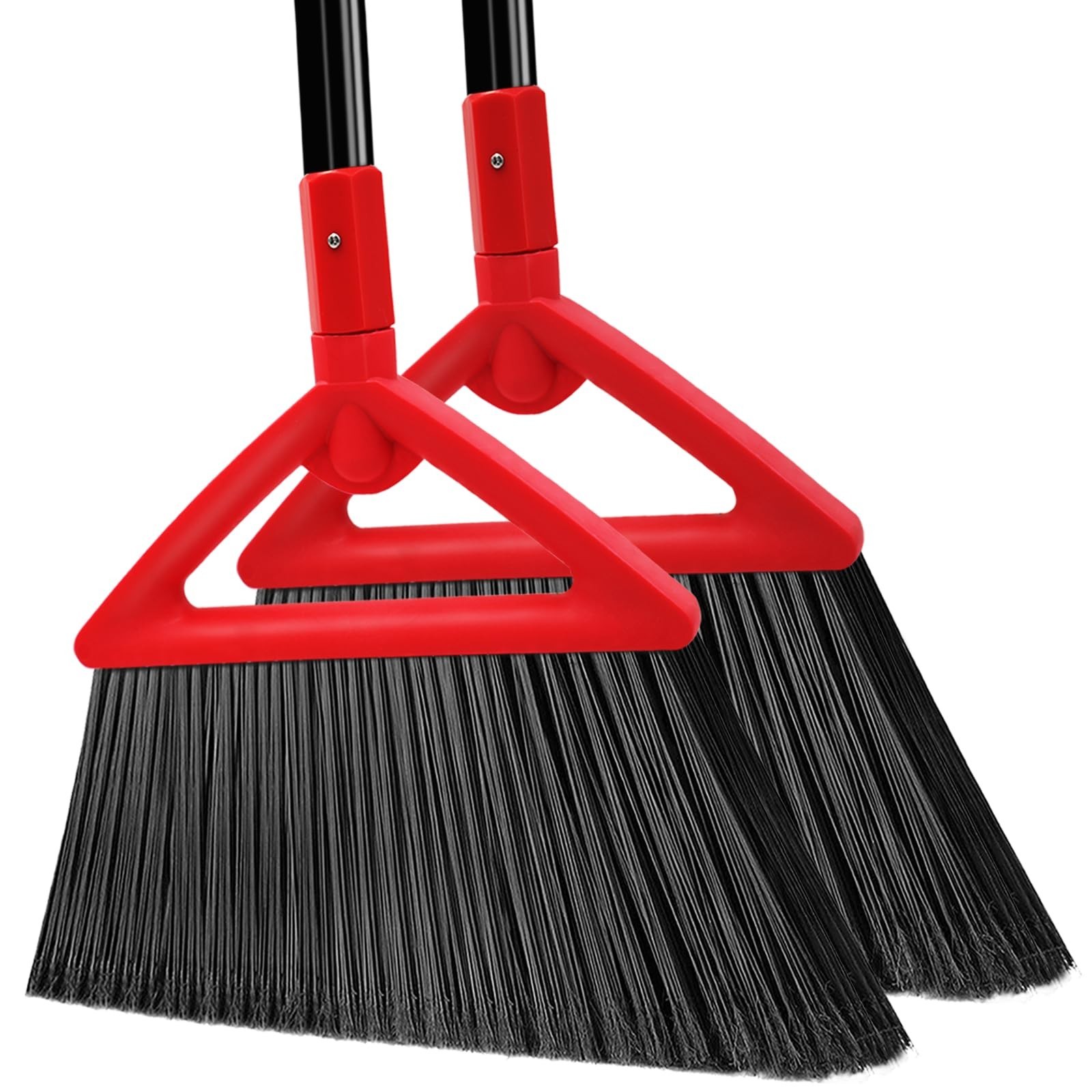 2 Pack Heavy Duty Angle Brooms for Indoor & Outdoor Use – Perfect for Garage, Ki