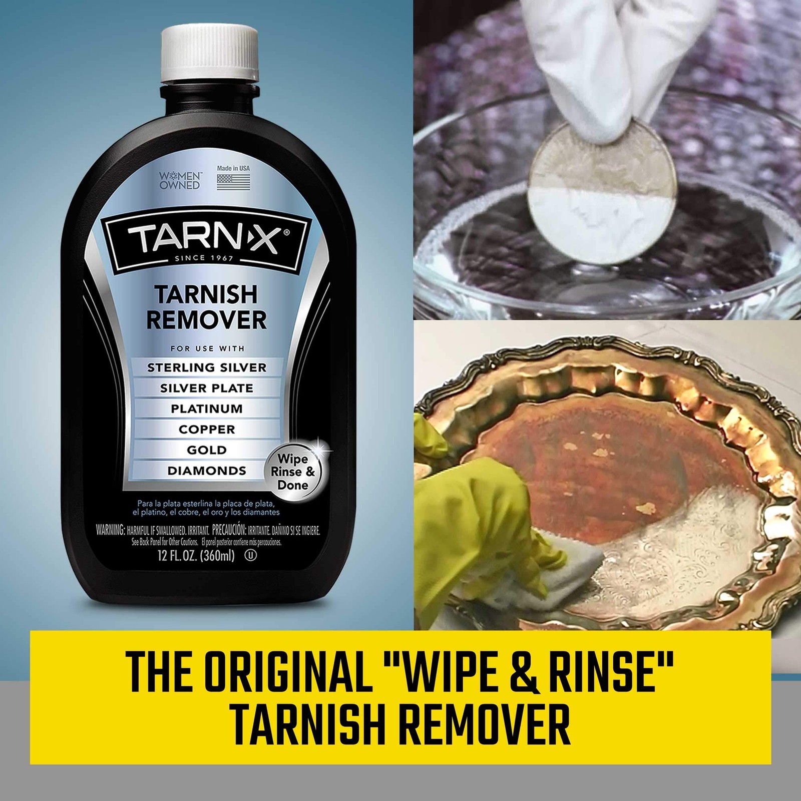 Tarnish Remover 12 Oz. Tarn-X Silver Gold Copper Clean & Polish Jewelry Cleaner