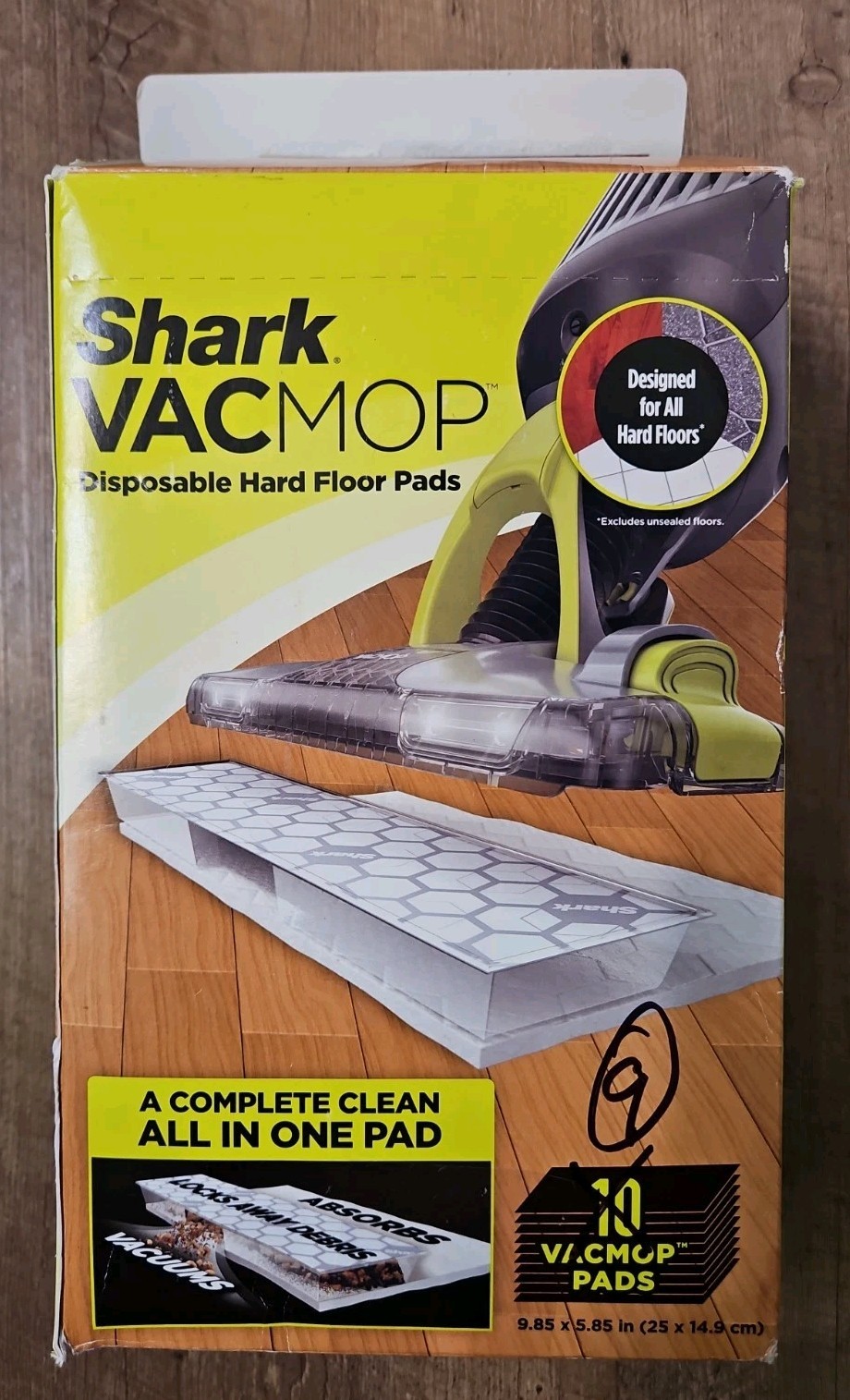 Shark VMP10 Vacmop Disposable Hard Floor Vacuum Mop – White – 9 PACK