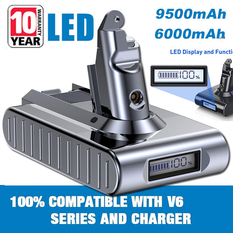 21.6V 9500mAh V6 Battery For Dyson V6 SV03 SV04 SV05 SV09 DC58 DC59 DC62 Animal