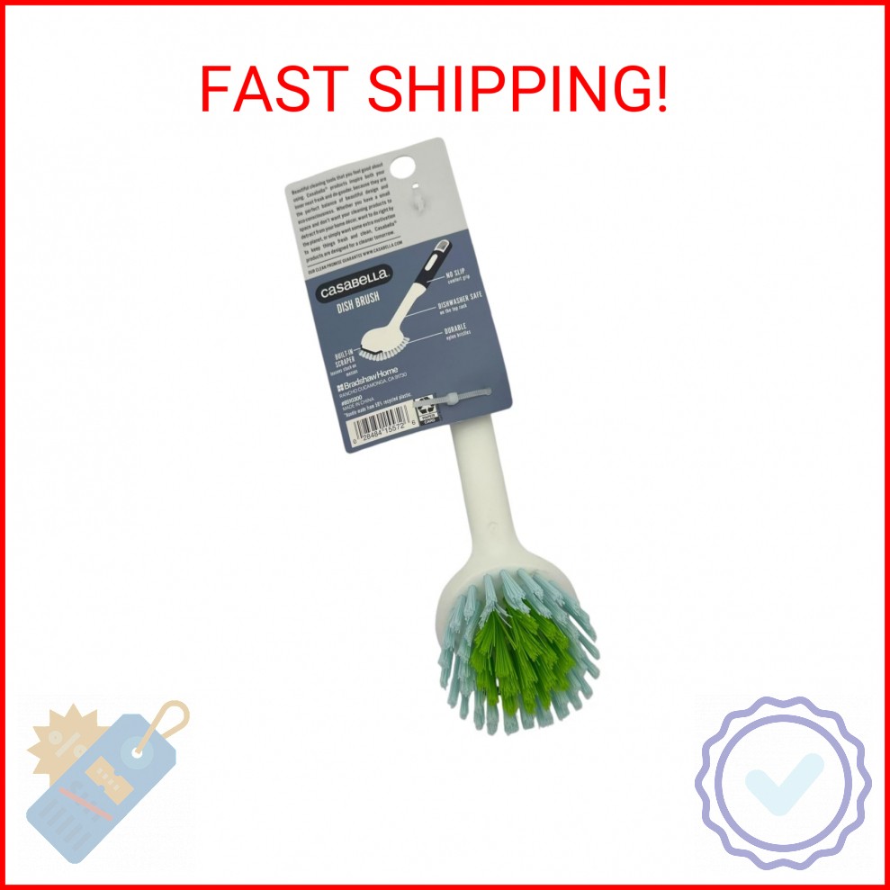 Casabella Round Brush Scrubber 1ea, Assorted Colors