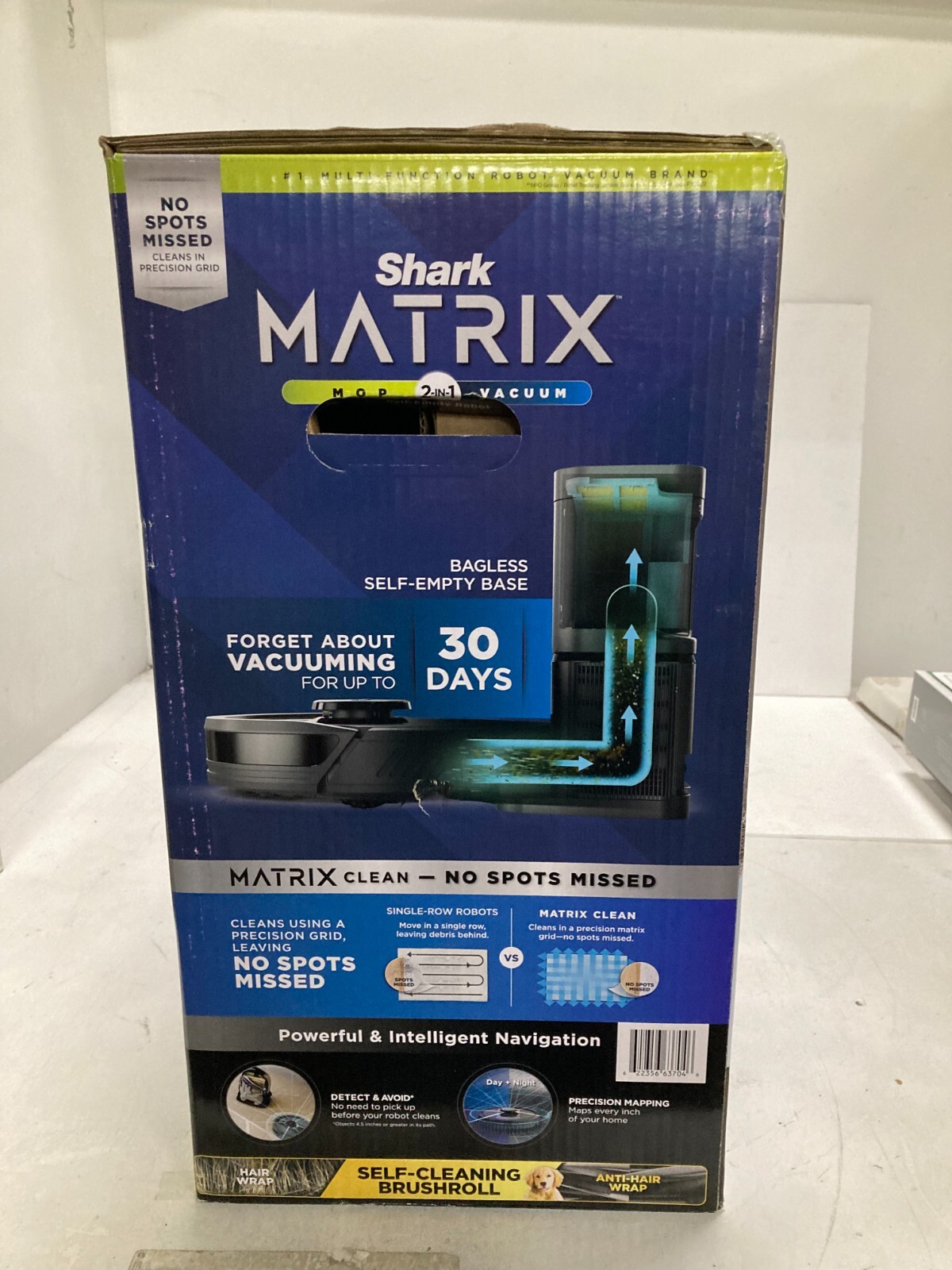 Shark MATRIX 2-in-1 Robot Mop & Vacuum UR2450WS Black with Self Empty Dust Bin
