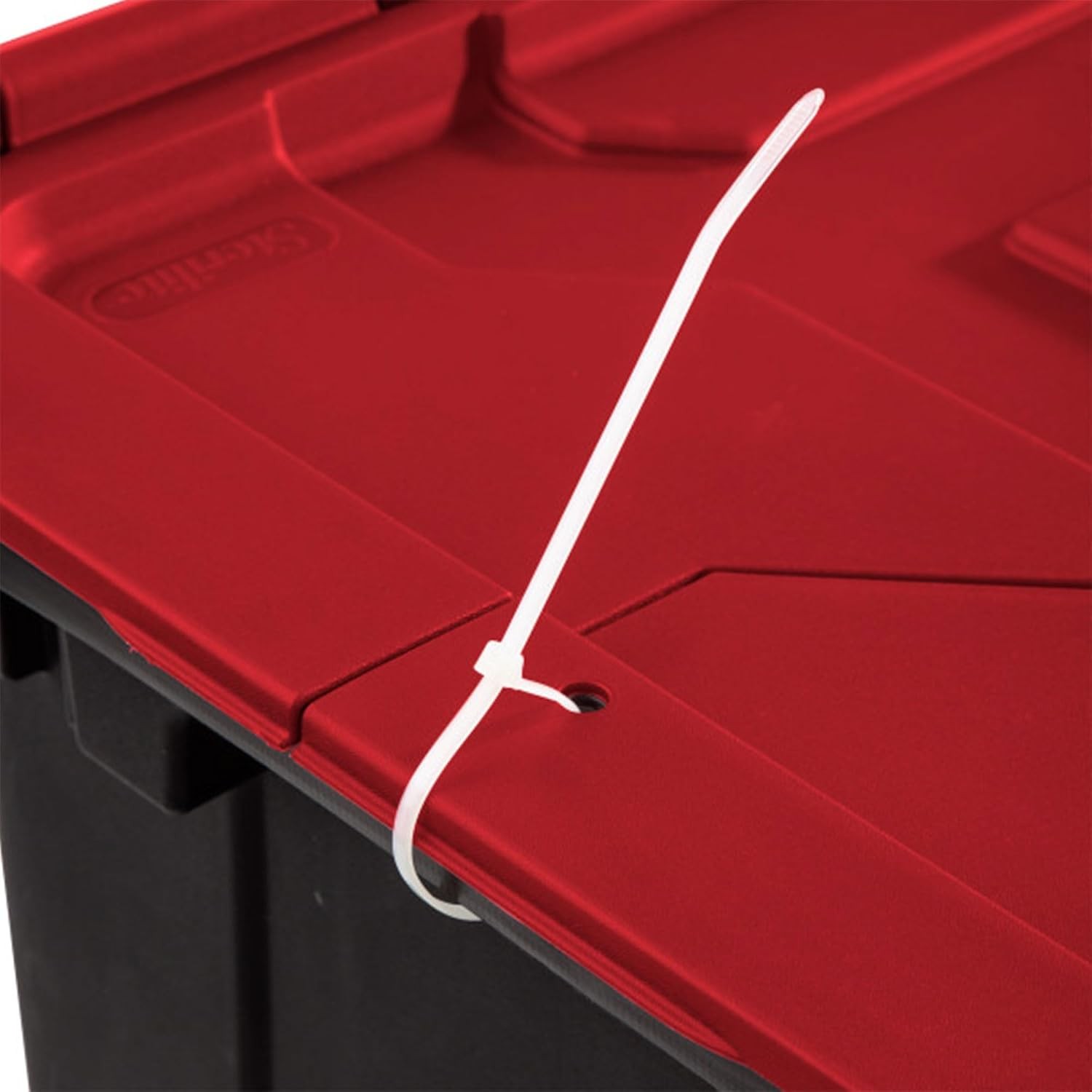 12 Gal Hinged Lid Industrial Tote Stackable Storage Bin W/ Hinge Lid Plastic
