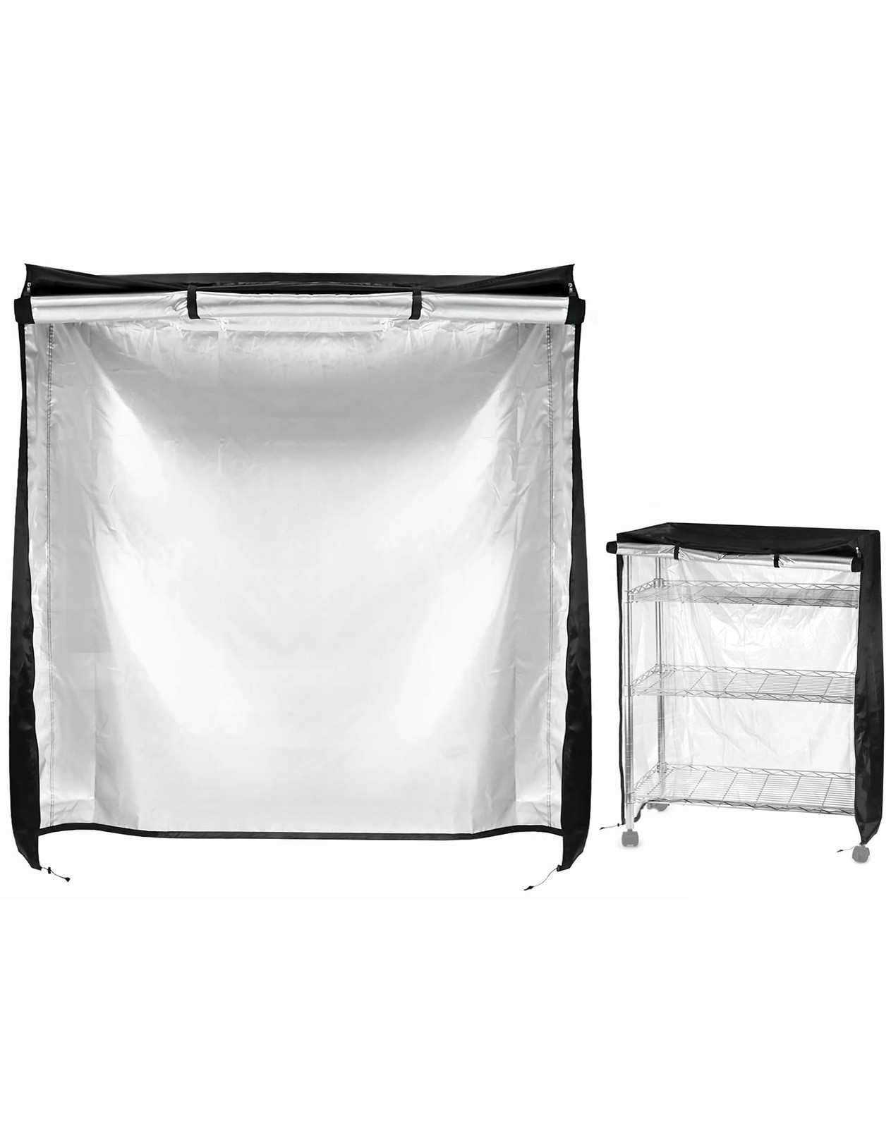 QWORK Wire Rack Cover – 60″x24″x72″, Oxford Cloth, Keeps 1 Pack