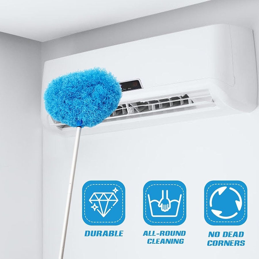 Extendable Ceiling Fan Duster, Long Reach Ring Brush for Easy Dust Cleaning