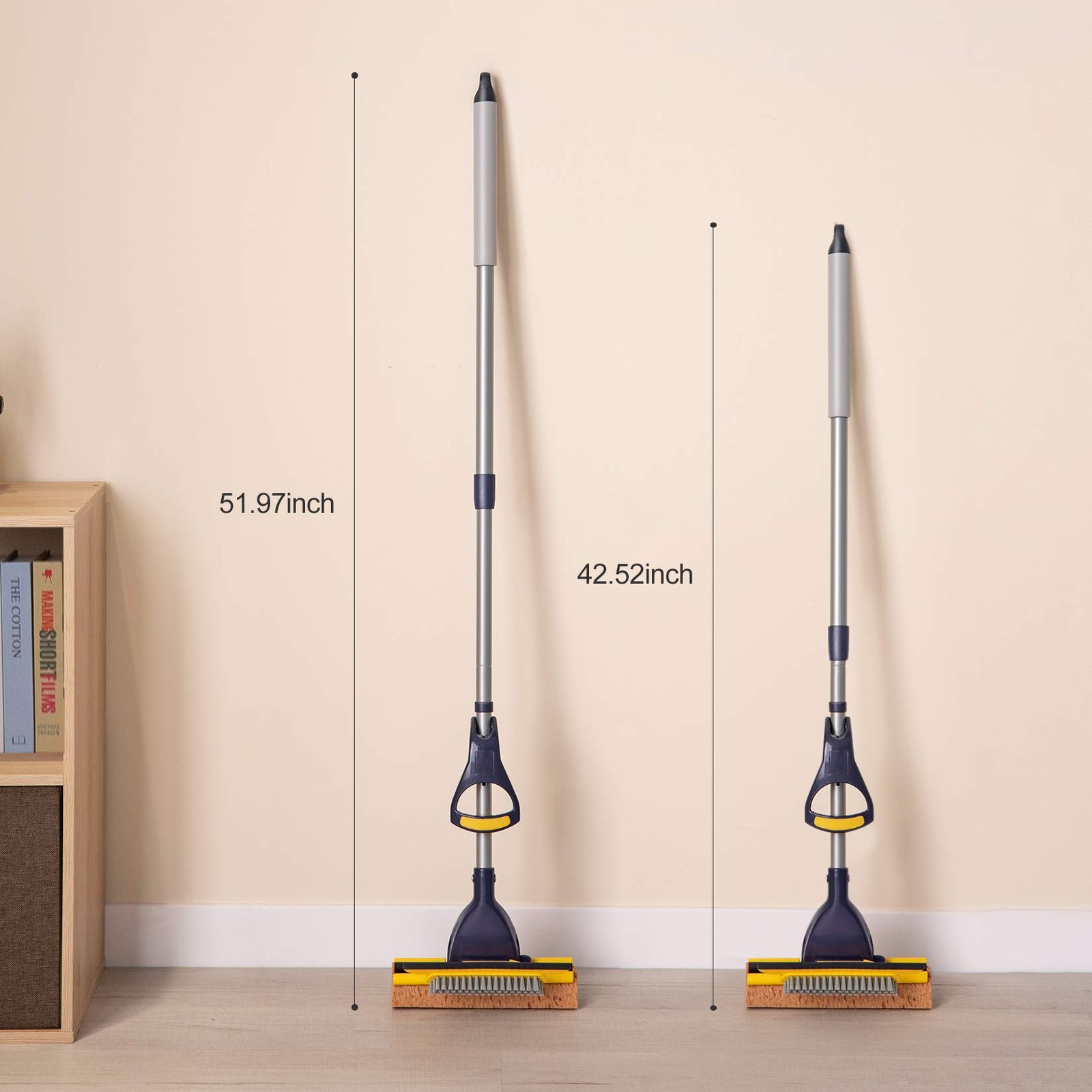 Yocada Sponge Mop Home Commercial Use Tile Floor Bathroom Garage Cleaning wit…