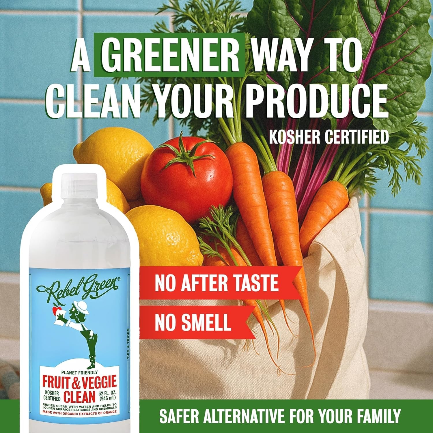 Effective Produce Cleaner Refill 128 Fl Oz Natural Wash for Fruits and Veggies