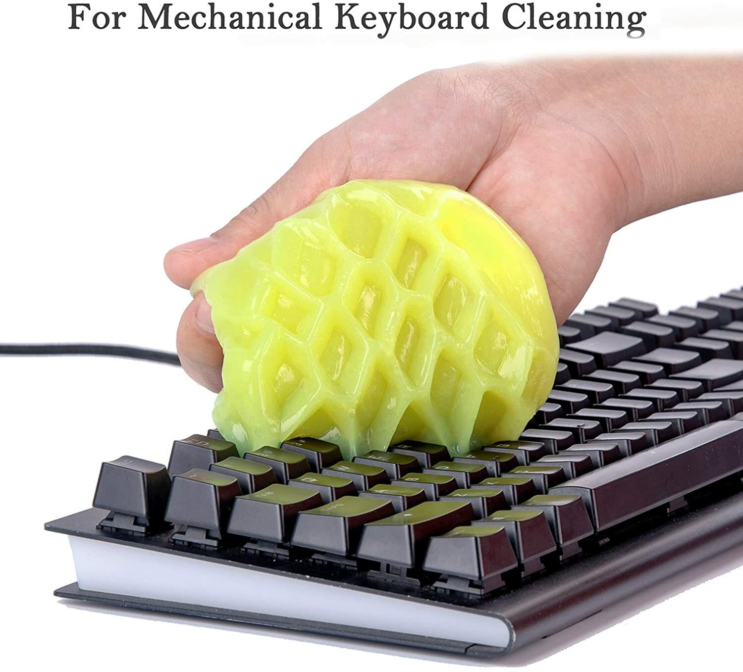 2PC Cleaning Gel Universal Dust Cleaner PC Keyboard Car Auto Dusting Blue Yellow