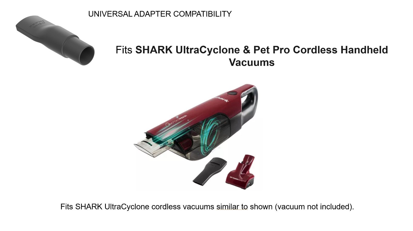Shark UltraCylone Universal Attachments Adapter Cordless Handheld Vacuums