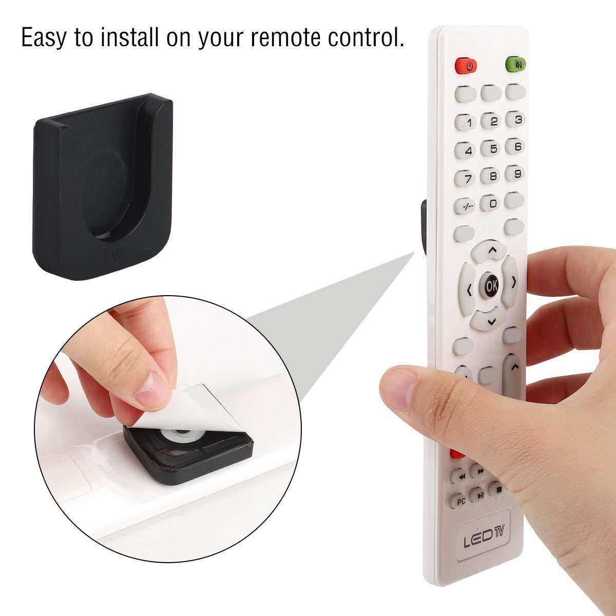 2in1 Set Remote Control Holder for Wall Magnetic Self-Adhesive Remote Organizer