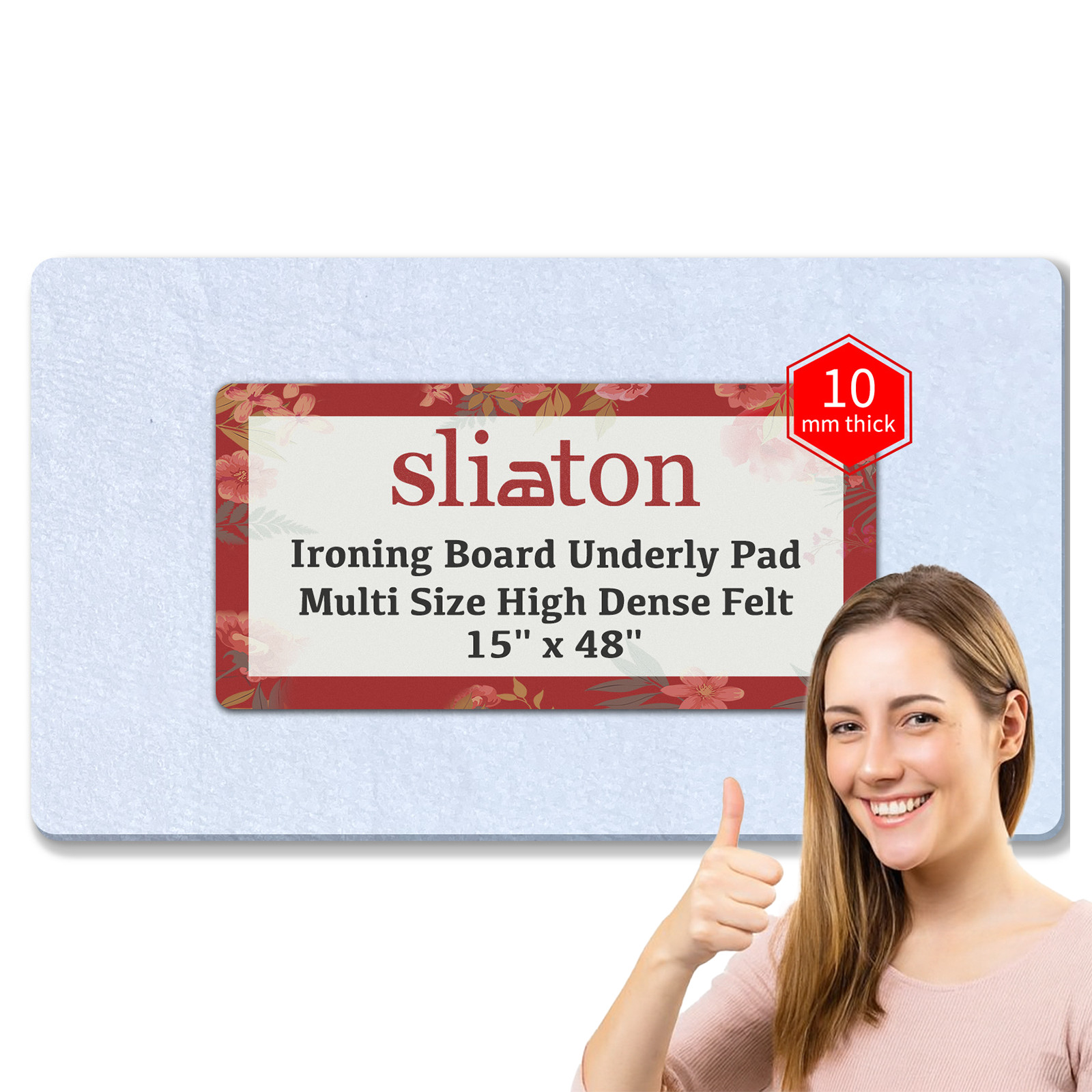 Slieton IRONING BOARD PADDING, EXTRA DENSE FELT MATERIAL X Large