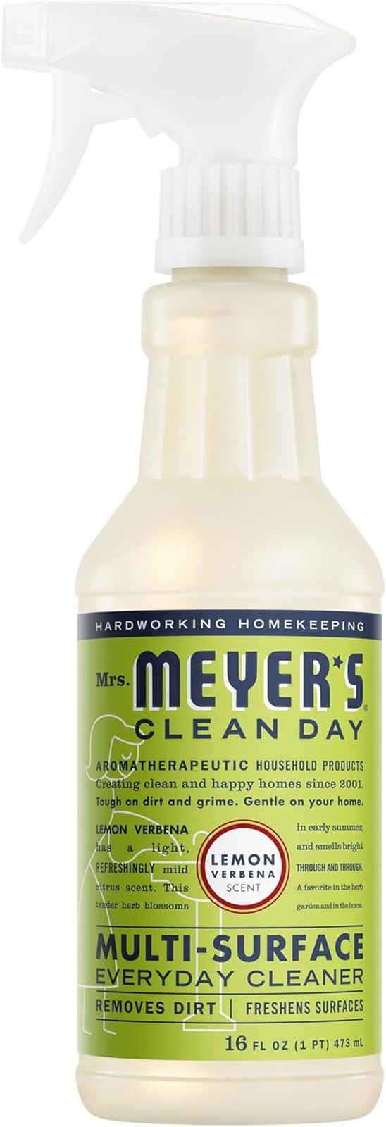 Mrs Meyers Multi-Surface Everyday Cleaner Spray Lemon Verbena Scent 16 fl oz