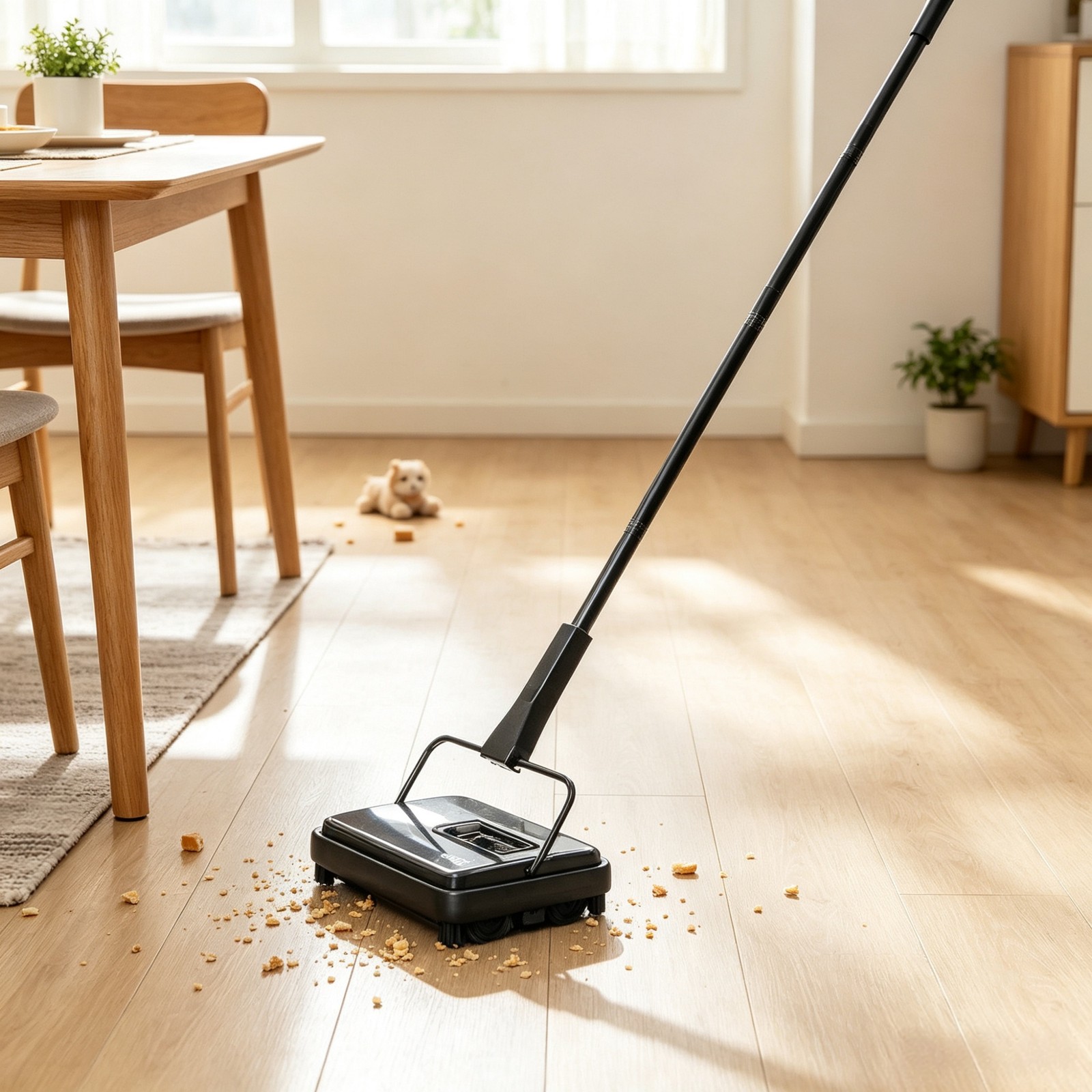 Manual Carpet Sweeper 7.87″ Sweep Path Non‑Electric 300ml Dustbin