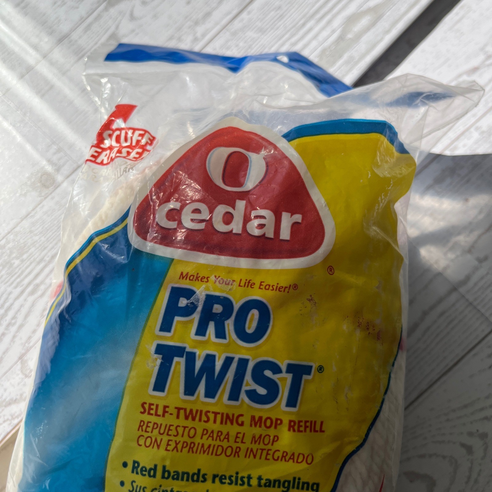 O-Cedar Pro Twist Self-Twisting Mop Refill Fits All Twist N Mop White Cotton