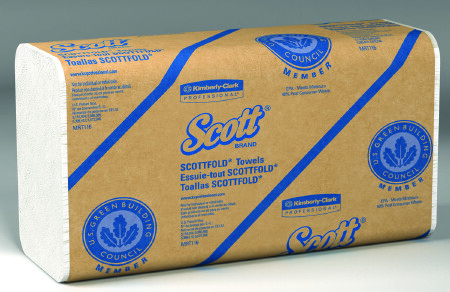 Scottfold Paper Towels, Multi-Fold, 9.4 X 12.4 Inch, Case of 25 Packs