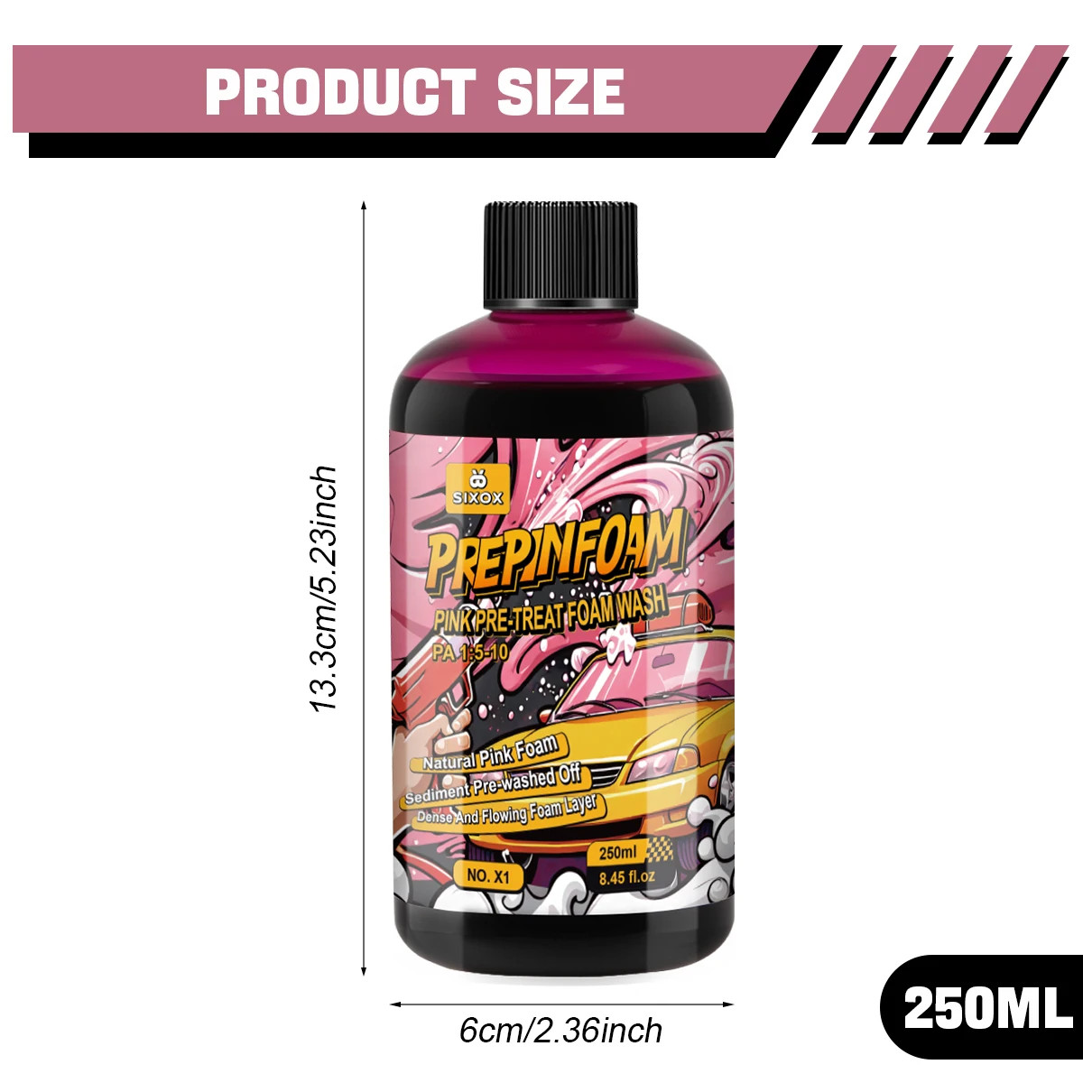 Pink Foam Car Wash Shampoo High Concentration Super Foam Cleaner Soap