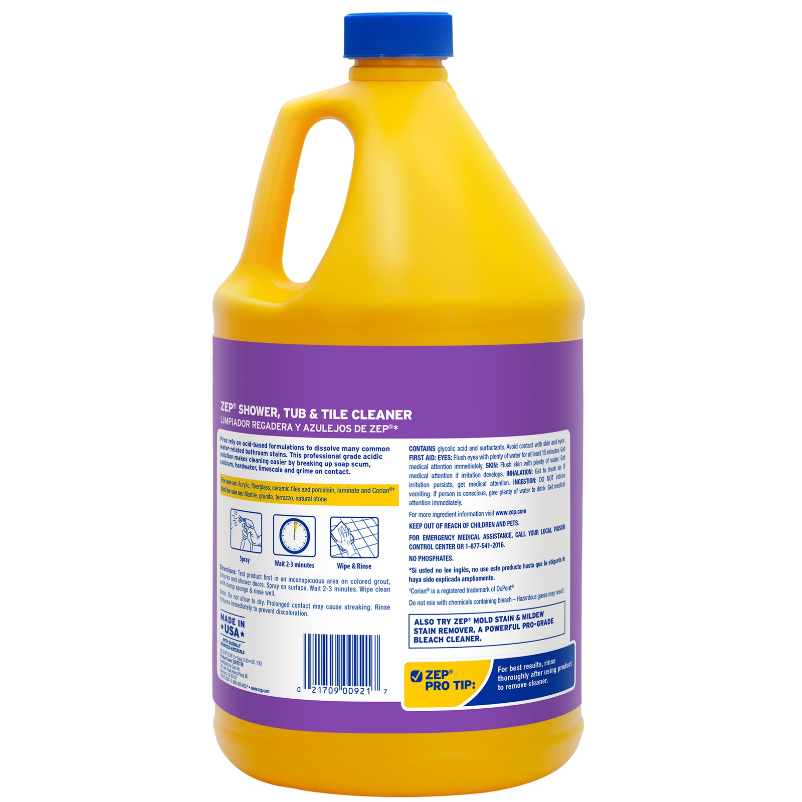 Zep Shower, Tub and Tile Cleaner – 1 Gallon (Case of 2) ZUSTT1282 – Forget